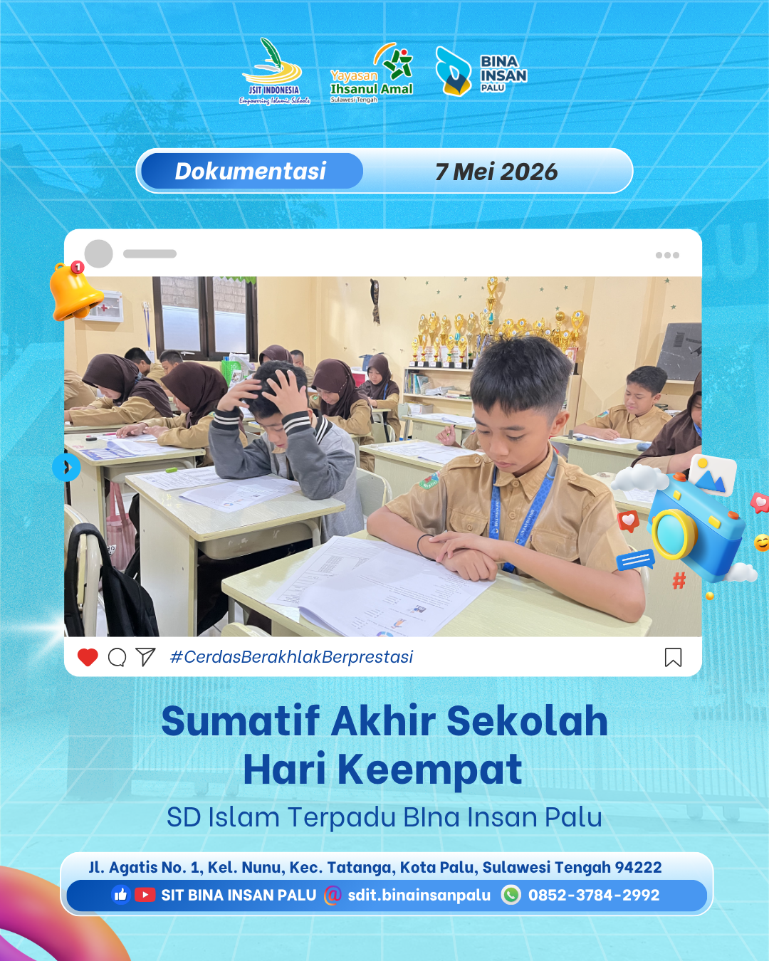 Peserta Didik Kelas VI SD Islam Terpadu Bina Insan Palu Telah Menyelesaikan Sumatif Akhir Sekolah