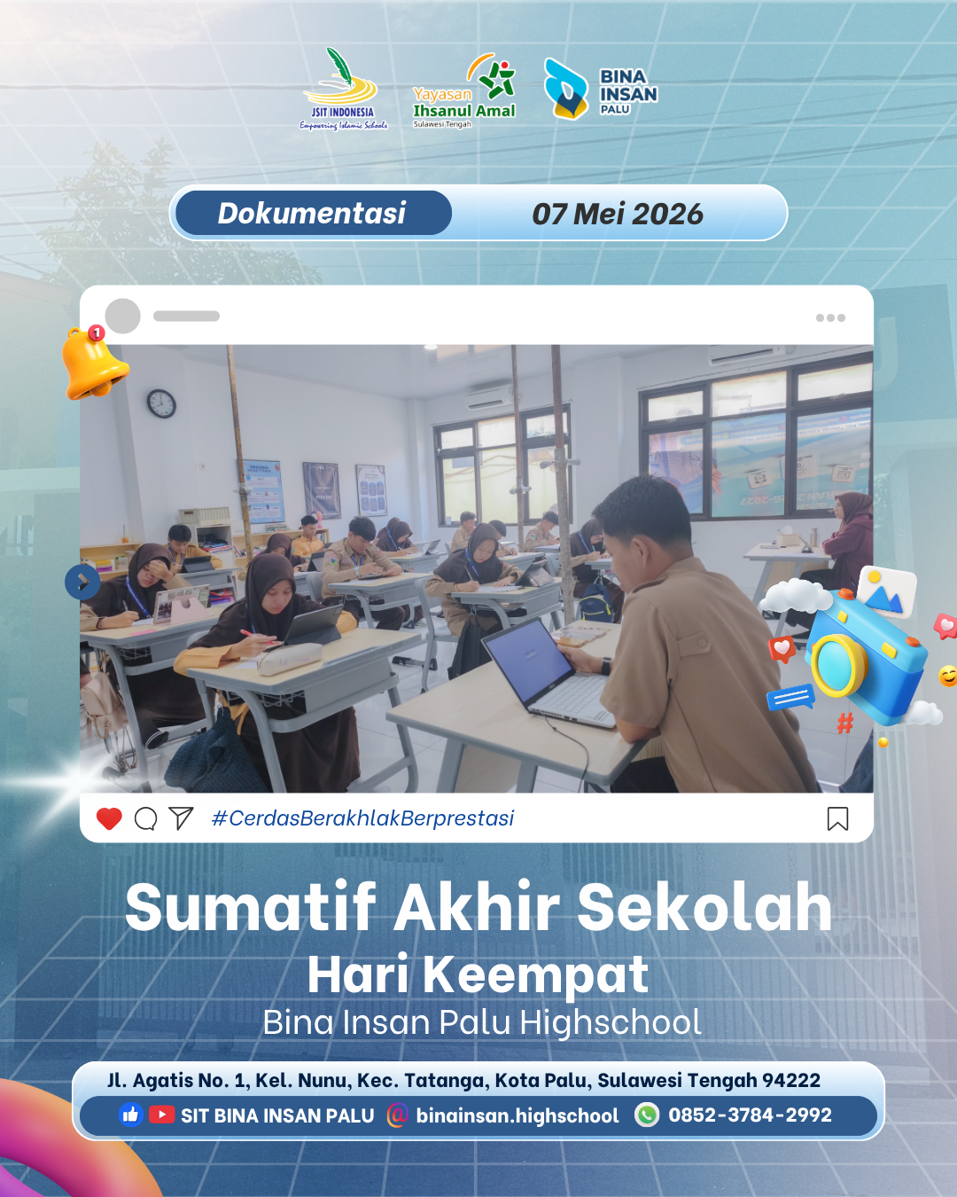Peserta Didik Kelas IX SMP Islam Terpadu Bina Insan Palu Telah Menyelesaikan Sumatif Akhir Sekolah